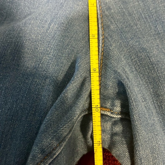 👖”Express” 70’s Look Cotton Blend Wide Leg Flare Denim Mid Rise Jeans” Size 10 - Picture 9 of 13